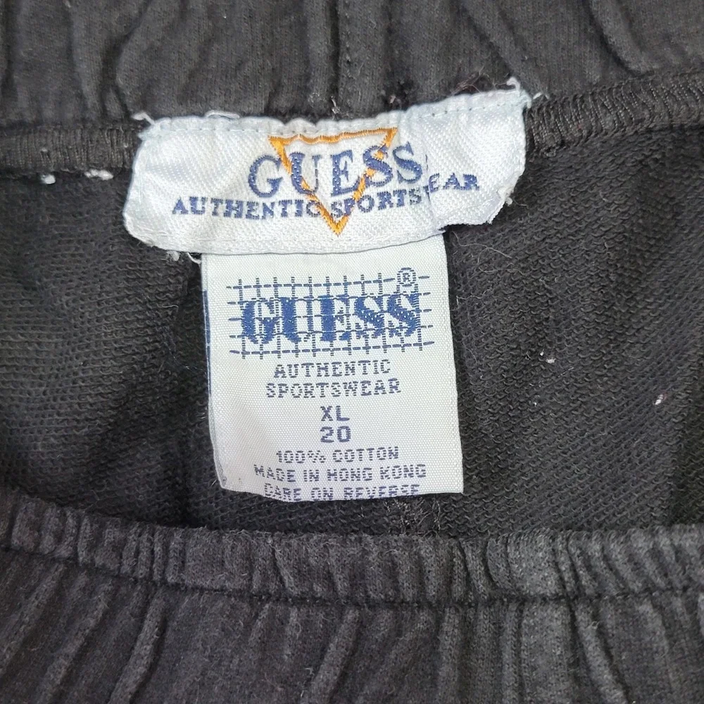 VTG Guess Sports Men's Shorts XL Black 90s Cotton Lounge Casual